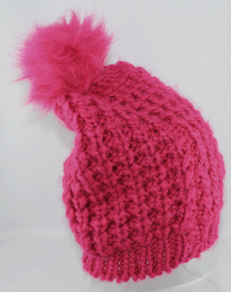 Name it - Mädchen - Grob-Strickmütze im Beanie-Style,   innen komplett gefüttert